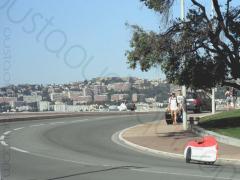 picture taken along the 
			EuroVelo 8: velomobile DF riding the l'EuroVelo 8 on the French Riviera